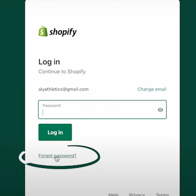 How to Change Shopify Password
